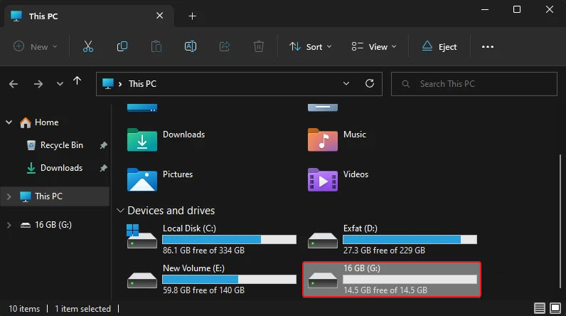 locate usb pen drive to format