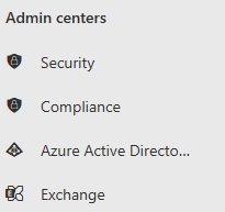 Admin Centers Exchange Option