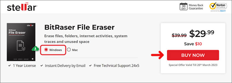 BitRaser File Eraser Buy Page