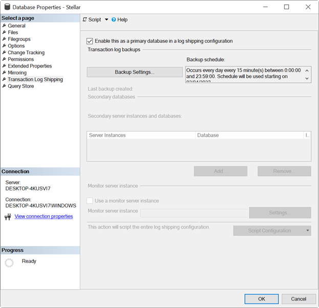 Database Properties