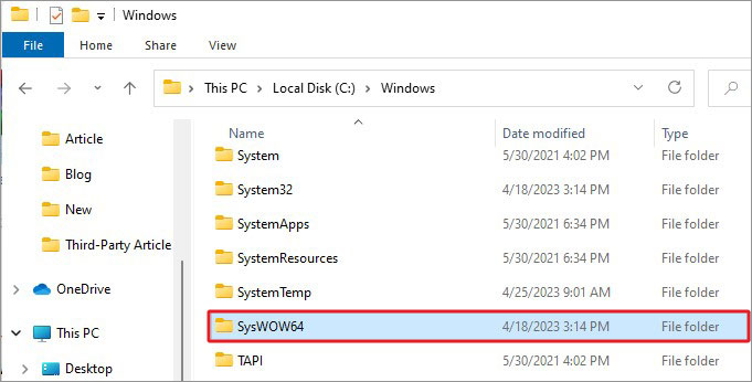 Locate-Windows-SysWOW64-folder
