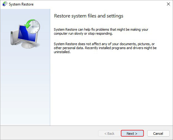 click-next-on-restore-system-files-and-settings-window