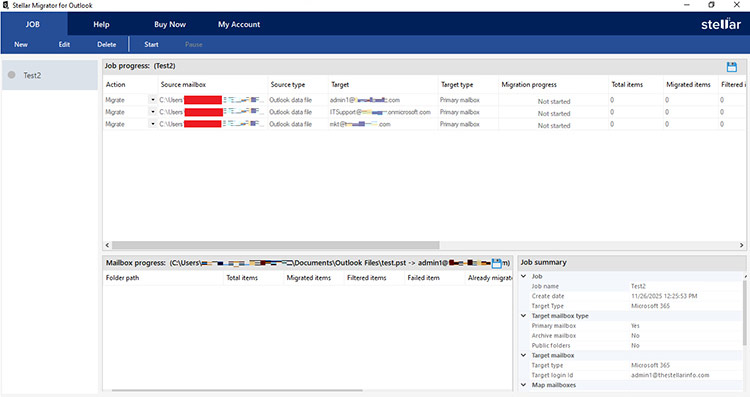 migrate the mailboxes based on the selected criteria