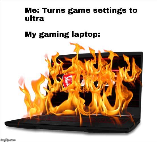 change in-game settings to avoid overheating of your laptop while you are playing games