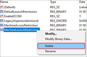 delete registry keys to fix the DistributedCOM 10016 error on windows 11