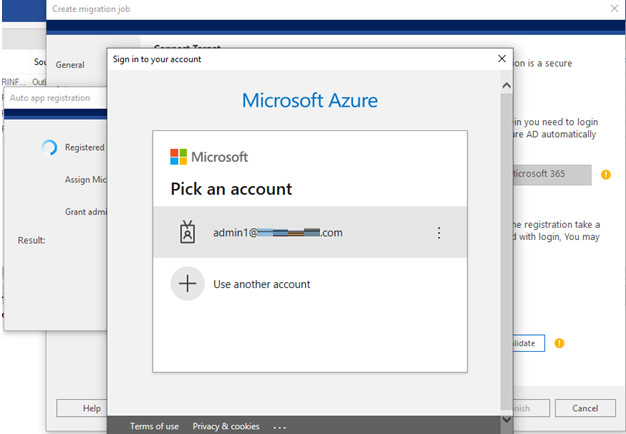 enter azure credentials