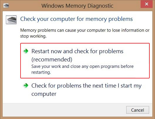 run memory diagnostic tool to resolve the exception access violation error