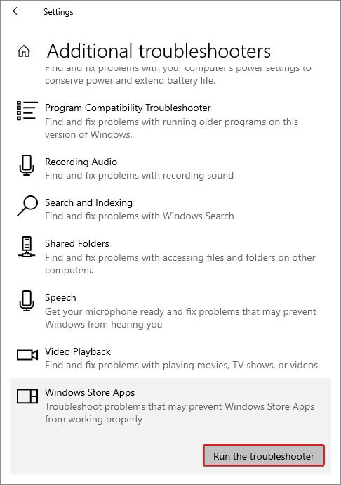 run the troubleshooter to fix 0x80072F8F error