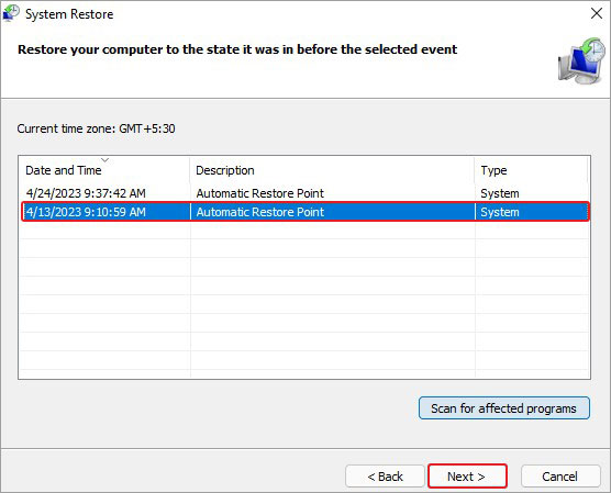 select-restore-point-and-click-scan-for-affected-programs