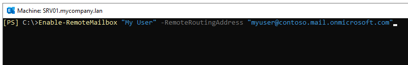 Enable-RemoteMailbox
