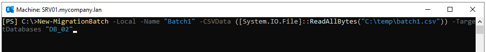 New-MigrationBatch cmd