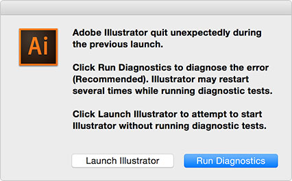 Run Diagnostics Adobe illustrator