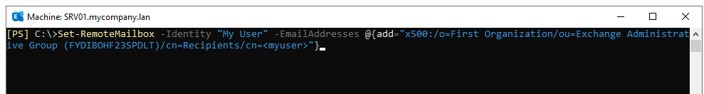 Set-RemoteMailbox