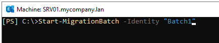 Start-MigrationBatch -Identity 