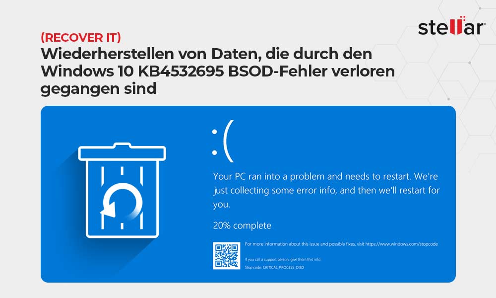 (Wiederherstellen) Wiederherstellen von Daten, die durch den Windows 10 KB4532695 BSOD-Fehler verloren gegangen sind