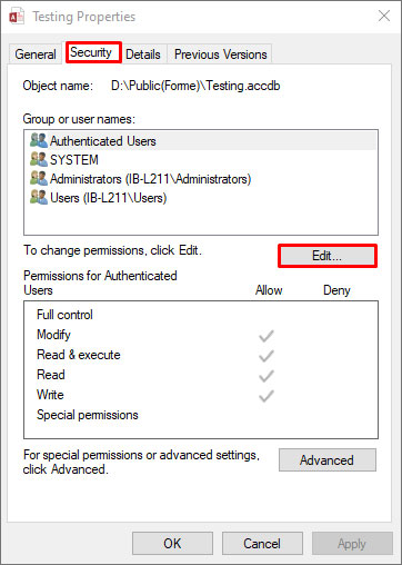 Go To Security And Then Click Edits Option