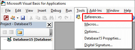 Go To Tools To Select References