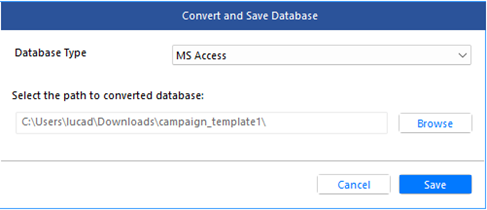 Convert and Save Database