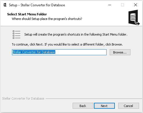 Setup for Converter for Database