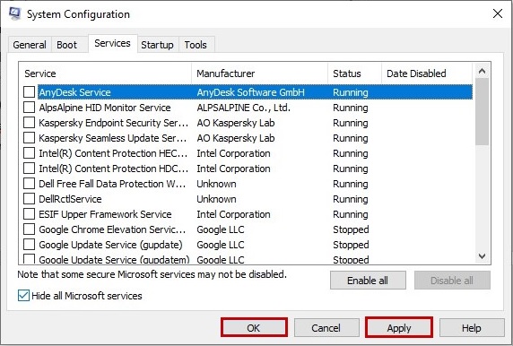 apply the changes to fix the 0xc0000409 error