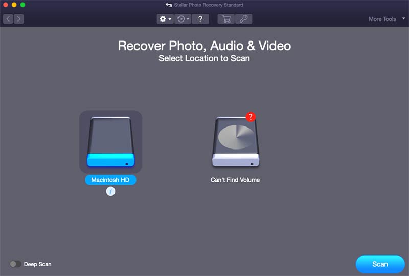 Stellar Photo Recovery for Mac - Main Interface