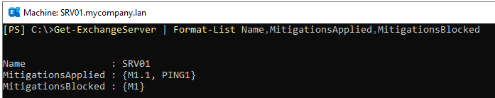 view both the applied and blocked mitigations