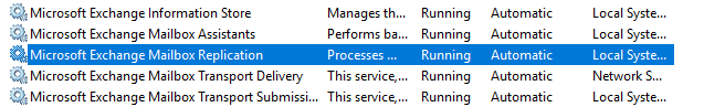 Microsoft Exchange Mailbox Replication Service