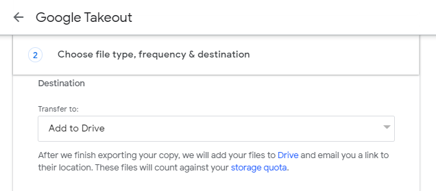Select the ZIP archive format to save exported data to your local system 