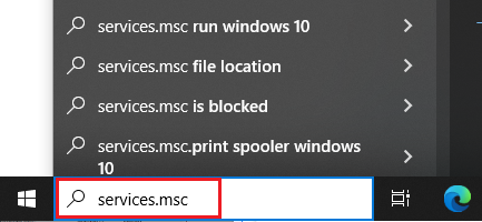 Services MSC options