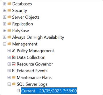 Saving the SQL sever logs