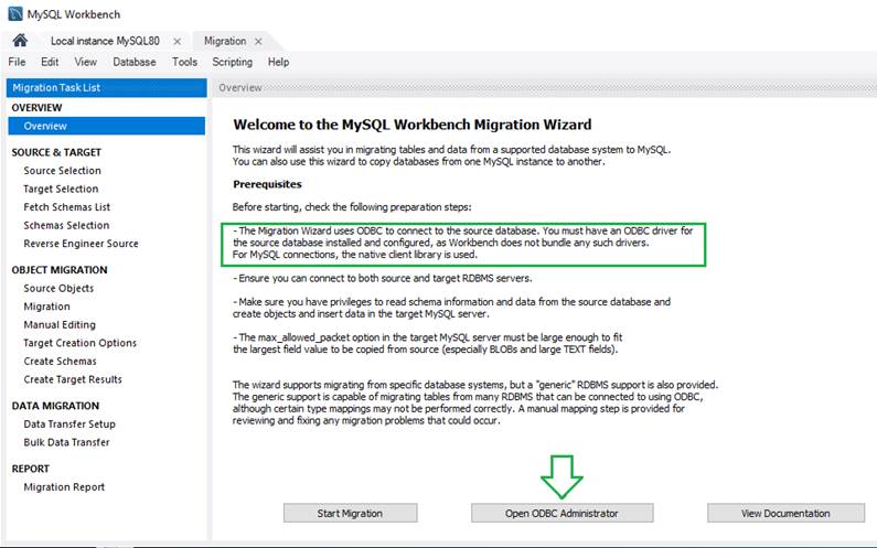 Overview of MySQL Workbench Migration Wizard