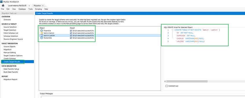 Adding Object for Creating target results