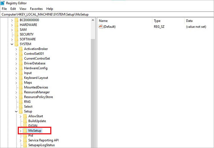 navigate to the following address in the registry editor to create a new registry