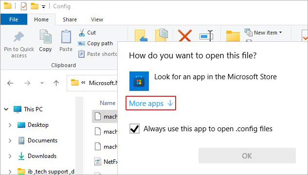 open-machine-config-file-and-click-More-Apps