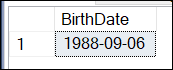 Execution of stored procedure dbo.getBirthdate with Login ID adventure-works andrew0 demonstrated in example.