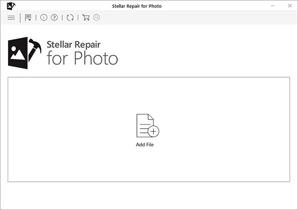 Add file in Stellar Repair for Photo to fix corrupt photos
