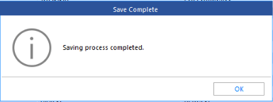 saving process complete