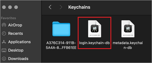 Finder → Go → Go to Folder → Keychains