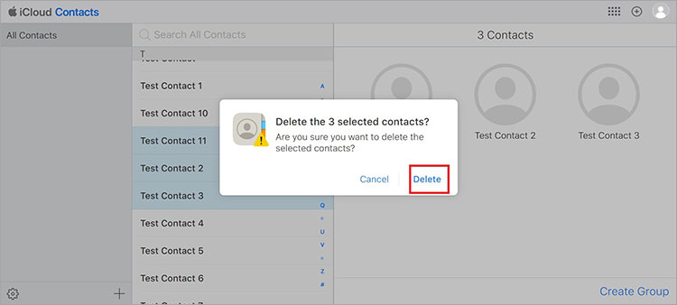 delete multiple contacts on iPhone -4