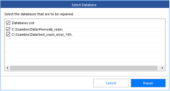 select database