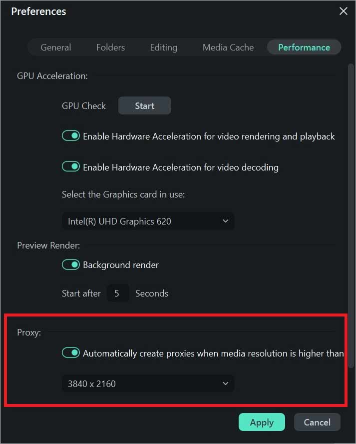 Generate Proxy Files to Fix Video Lag After Filmora Export?