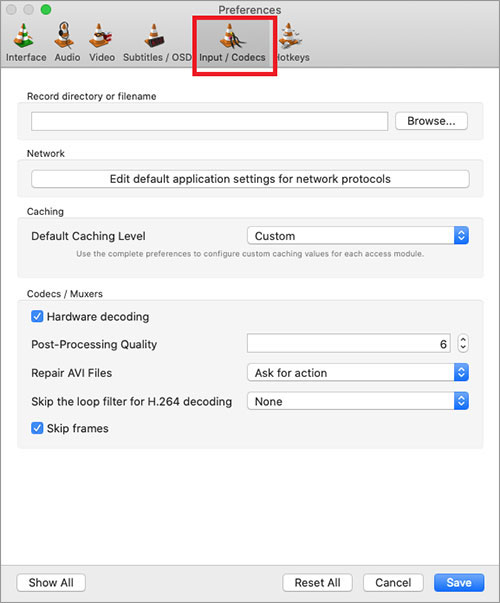 Click Input/Codecs