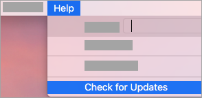 Open Outlook on Mac - Check for Update