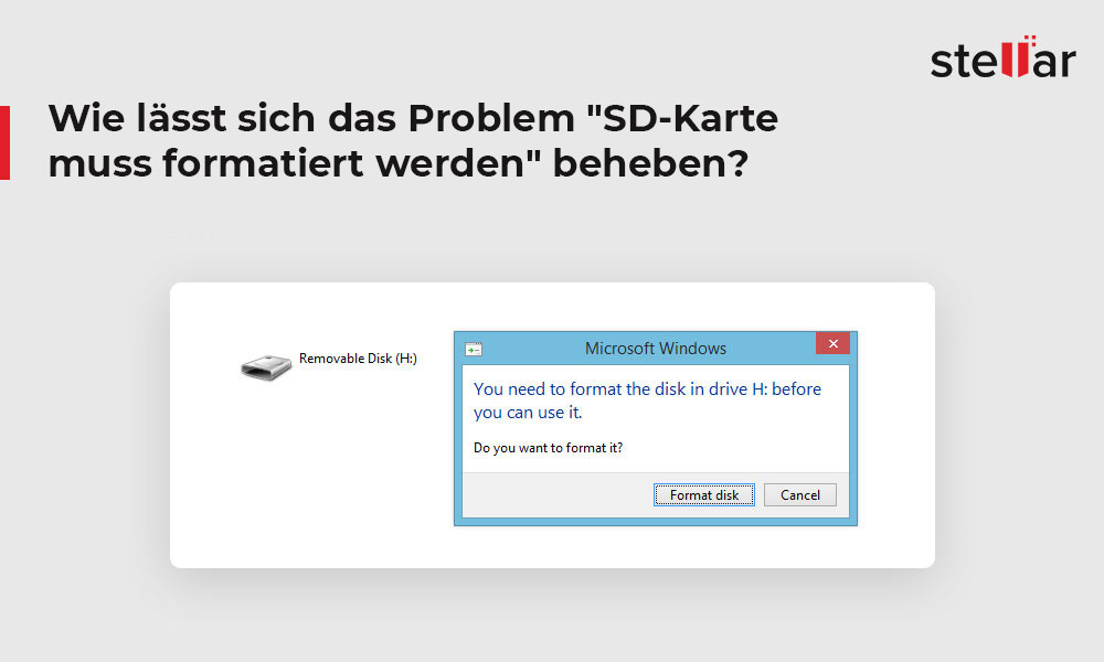 Wie lässt sich das Problem “SD-Karte muss formatiert werden” beheben?