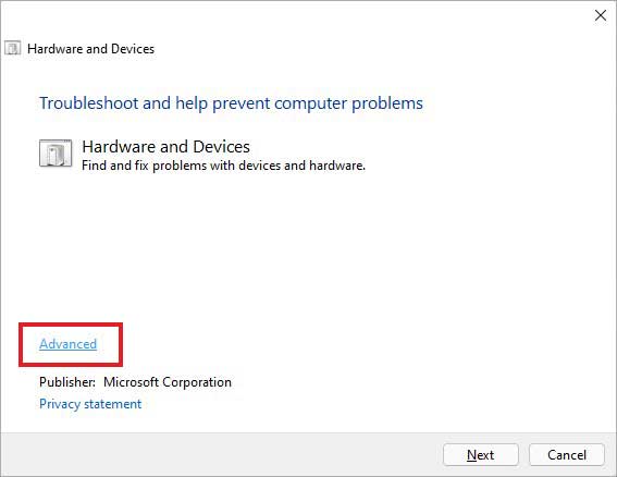 click-Advanced-on-Hardware-and-Devices-troubleshooter-window
