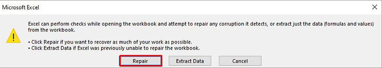 Excel File Repair: Steps - Open, Browse, Select, Repair