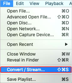 Open VLC > File > Convert/Stream