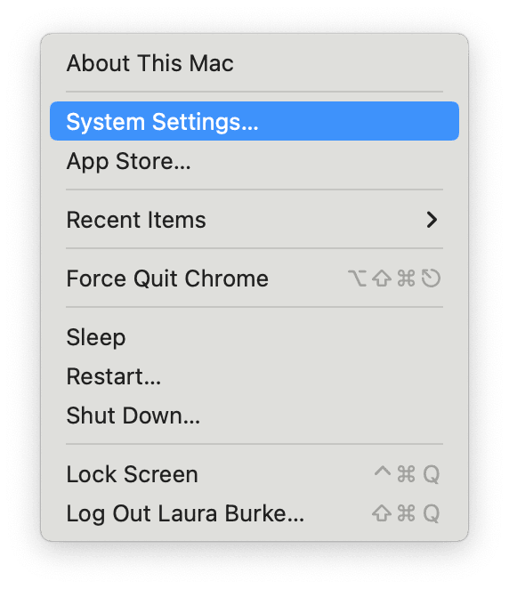 macOS System Setting