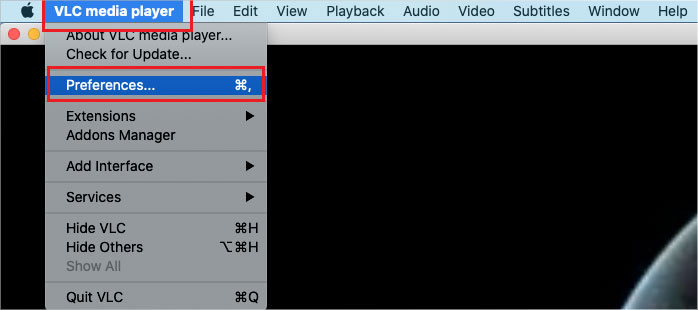 Go to VLC Media Player > Preferences > Input/Codecs