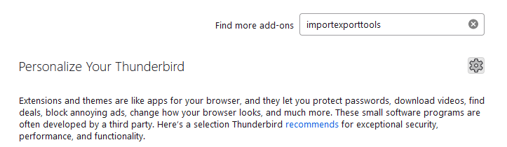 personalize your thunderbird